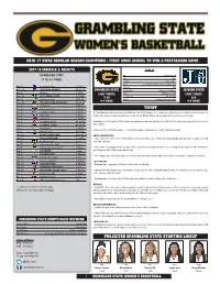Tipoff Projected Grambling State Starting Lineup