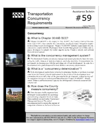 Transportation Concurrency Requirements Level of Service