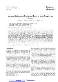 Astronomy & Astrophysics Integrated Photometric Characteristics of Galactic Open Star Clusters