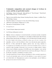 Community Composition and Seasonal Changes of Archaea in Coarse and Fine Air Particulate Matter