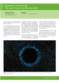 Explained in 60 Seconds: the Event Horizon and the Fate of Fish