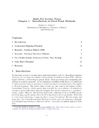 Introduction to Fixed Point Methods