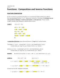 IVC Factsheet Functions Comp Inverse