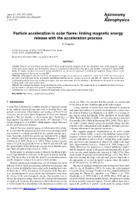 Particle Acceleration in Solar Flares