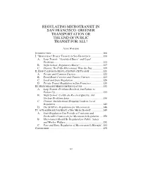 Regulating Microtransit in San Francisco: Greener Transportation Or the End of Public Transit for All?
