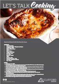 Steak and Kidney Pie with Red Wine Port Sauce