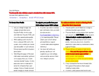 To Create New Profile to Migrate Your Profile from Your OLD College To