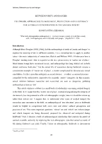 Between Purity and Danger: Fieldwork Approaches to Movement