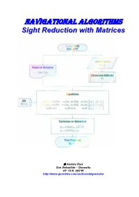 Navigational Algorithms