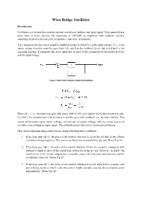 Wien Bridge Oscillator
