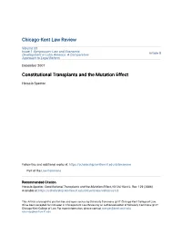 Constitutional Transplants and the Mutation Effect