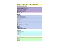 Windows Labs/Podium Software 2017-2018