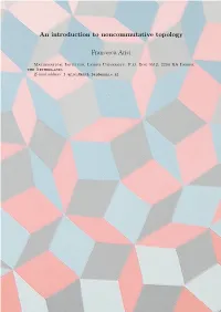 An Introduction to Noncommutative Topology Francesca Arici