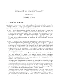 Examples from Complex Geometry