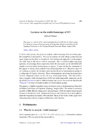 Lectures on the Stable Homotopy of BG 1 Preliminaries