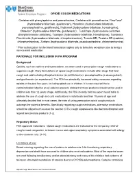 OPIOID COUGH MEDICATIONS Codeine with Phenylephrine And