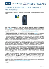 Sentech Migrates to Multiservice with Newtec