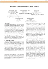 Software-Defined Object Storage
