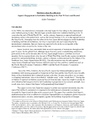 1 Multilateralism Recalibrated