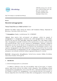 Bacterial Autoaggregation