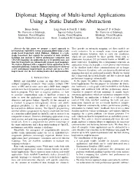 Diplomat: Mapping of Multi-Kernel Applications Using a Static Dataﬂow Abstraction