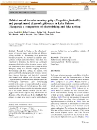 Habitat Use of Invasive Monkey Goby (Neogobius Fluviatilis) And