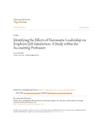 Identifying the Effects of Narcissistic Leadership On