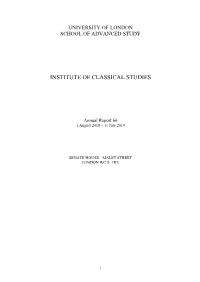 Institute of Classical Studies Library