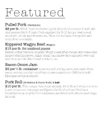 Menu for Week