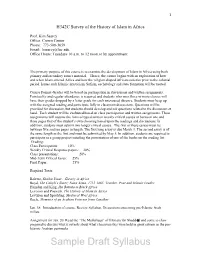 Sample Draft Syllabus 2