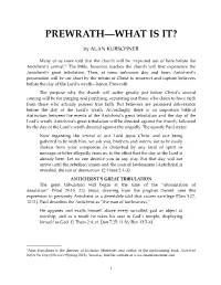 What Is Prewrath?