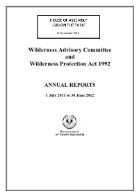 Wilderness Advisory Committee Annual Report 2011-12