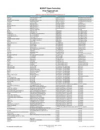 BCBSVT Open Formulary Prior Approval List