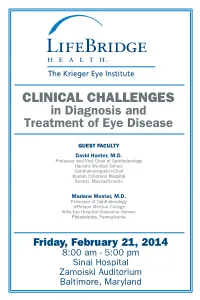 CLINICAL CHALLENGES in Diagnosis and Treatment of Eye Disease