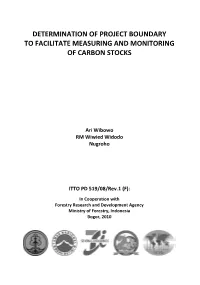Determination of Project Boundary to Facilitate Measuring and Monitoring of Carbon Stocks