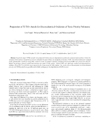 Preparation of Ti/Tio2 Anode for Electrochemical Oxidation of Toxic Priority Pollutants