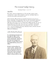 The Granat Family History