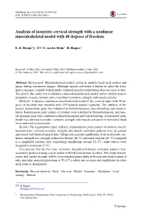 Analysis of Isometric Cervical Strength with a Nonlinear Musculoskeletal Model with 48 Degrees of Freedom