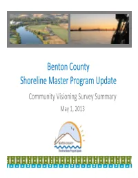 Benton County Shoreline Master Program Update Community Visioning Survey Summary May 1, 2013