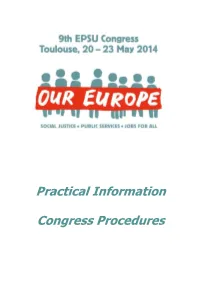 EPSU Congress Practical Guide