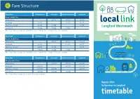 Timetable Timetable for More Information