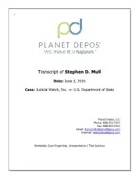 Transcript of Stephen D. Mull