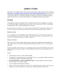 Author's Guide