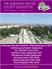 EPS Newsletter Issue 51 Feb 2015