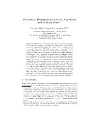 Generalized Pseudoforest Deletion: Algorithms and Uniform Kernel⋆
