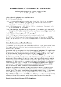Mid-Range Strategies for the Telescopes in the OPTICON Network