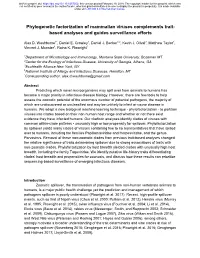 Phylogenetic Factorization of Mammalian Viruses Complements Trait- Based Analyses and Guides Surveillance Efforts