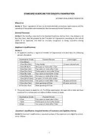 Standard Guideline for Dan/Kyu Examination