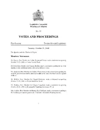 Votes and Proceedings