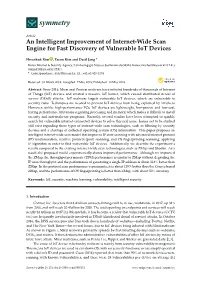 An Intelligent Improvement of Internet-Wide Scan Engine for Fast Discovery of Vulnerable Iot Devices